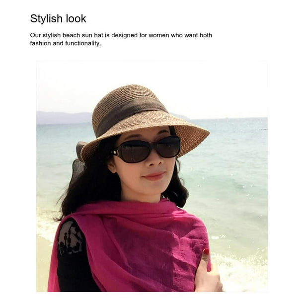 Sombrero De Playa Protección Solar Gorro De Sol Para Mujer Moda, Moda de  Mujer