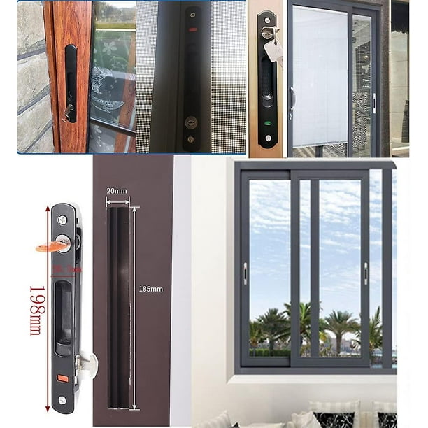 Cerradura de puerta de cristal con cerradura de puerta, manija de puerta de  apertura unidireccional con llave, juego de cerradura multifuncional para