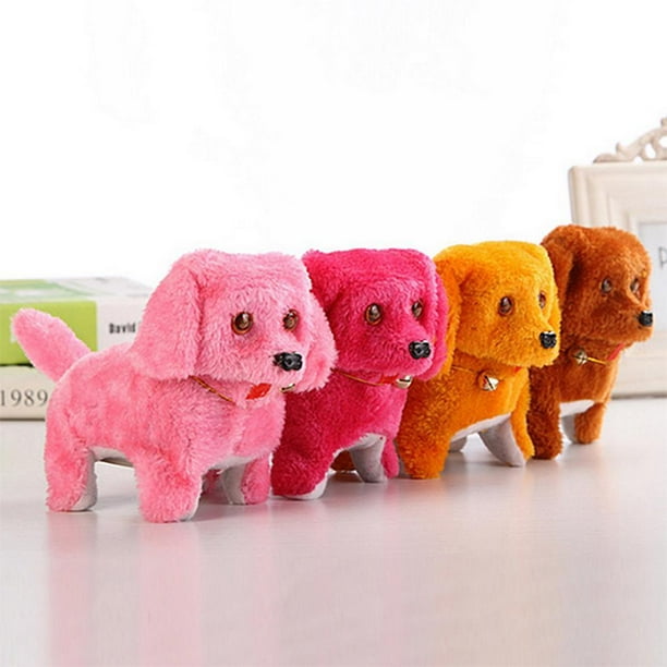 1 perro de juguete para caminar, cantando, caminando, perro interactivo  electrónico de felpa para niños, niñas y niños, perros de animales de  cachorro de peluche realistas, regalo de juguete púrpura Rojo Verde