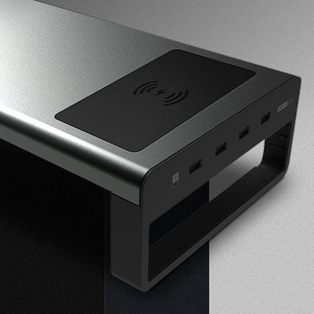 Vaydeer - Soporte de aluminio para monitor USB 3.0, soporte para
