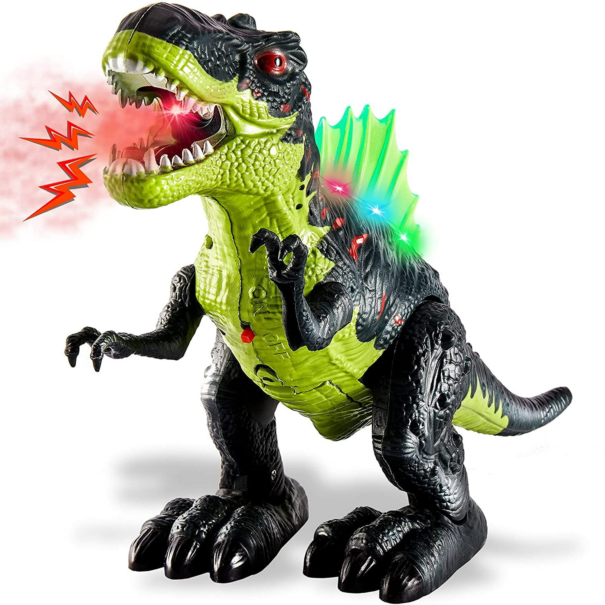 Juguetes de dinosaurio para niños de 2 a 5 años, luces intermitentes y  juguetes musicales de rugido para niños de 3 años, 3 autos de dinosaurios