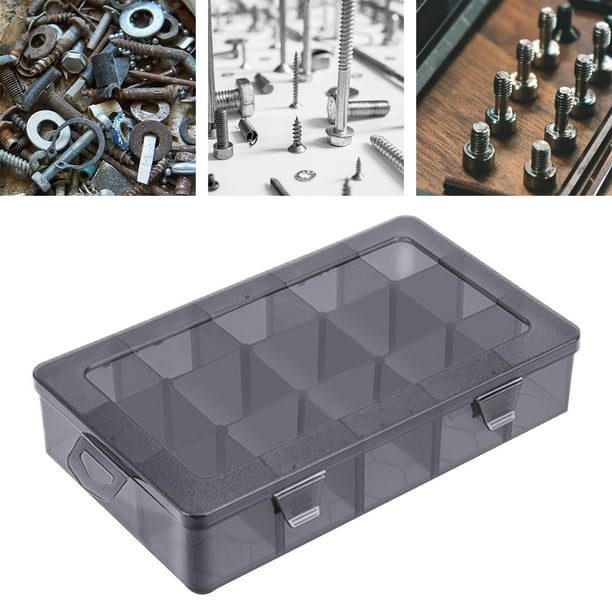 Caja organizadora de hardware, organizador de tornillos, organizador  portátil multiusos, caja organizadora de herramientas con asa para pernos,  piezas 3 capas DYNWAVEMX Organizador de hardware