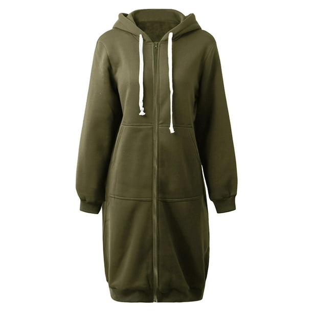 Sudadera capucha para sudadera larga con capucha, abrigo, chaqueta Eccomum Verde XL | Walmart en