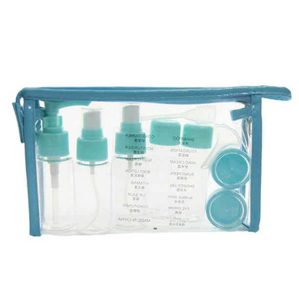 Kit De Viaje 11 Piezas-Mini Botella De Spray Vacía De Plástico Transparente  Para Maquillaje Y Cuidado De La Piel