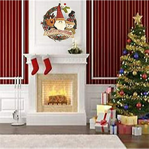 Percha de puerta de reno, percha de puerta de Navidad, decoración