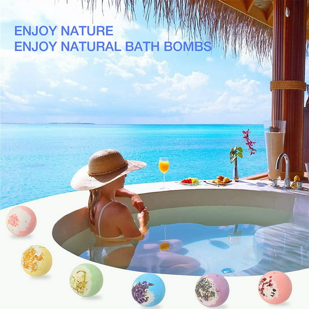 Greenkou Set de regalo de bombas de baño de caja de madera  natural para spa, perfecto para baño de burbujas y spa, regalos de  cumpleaños para niños, niñas, mamá, regalo de