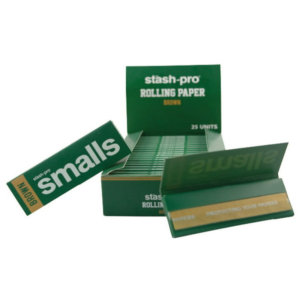 Papel para Fumar Rolling Paper Caja con 25 Pzs STASH PRO Ultra Fino  (Pequeño) Blanco
