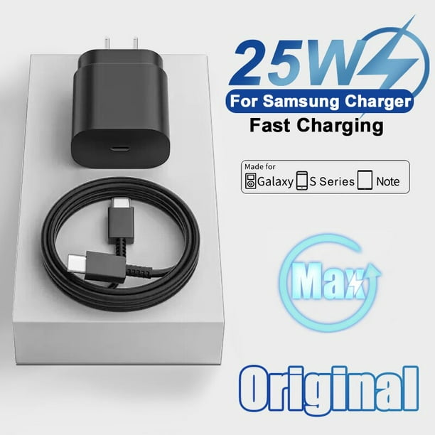 Cargador rápido Samsung tipo C de carga rápida con USB tipo C cable de  carga rápida para Android Samsung Galaxy S10/S10 Plus/S10e/S20/S20 Plus/S20