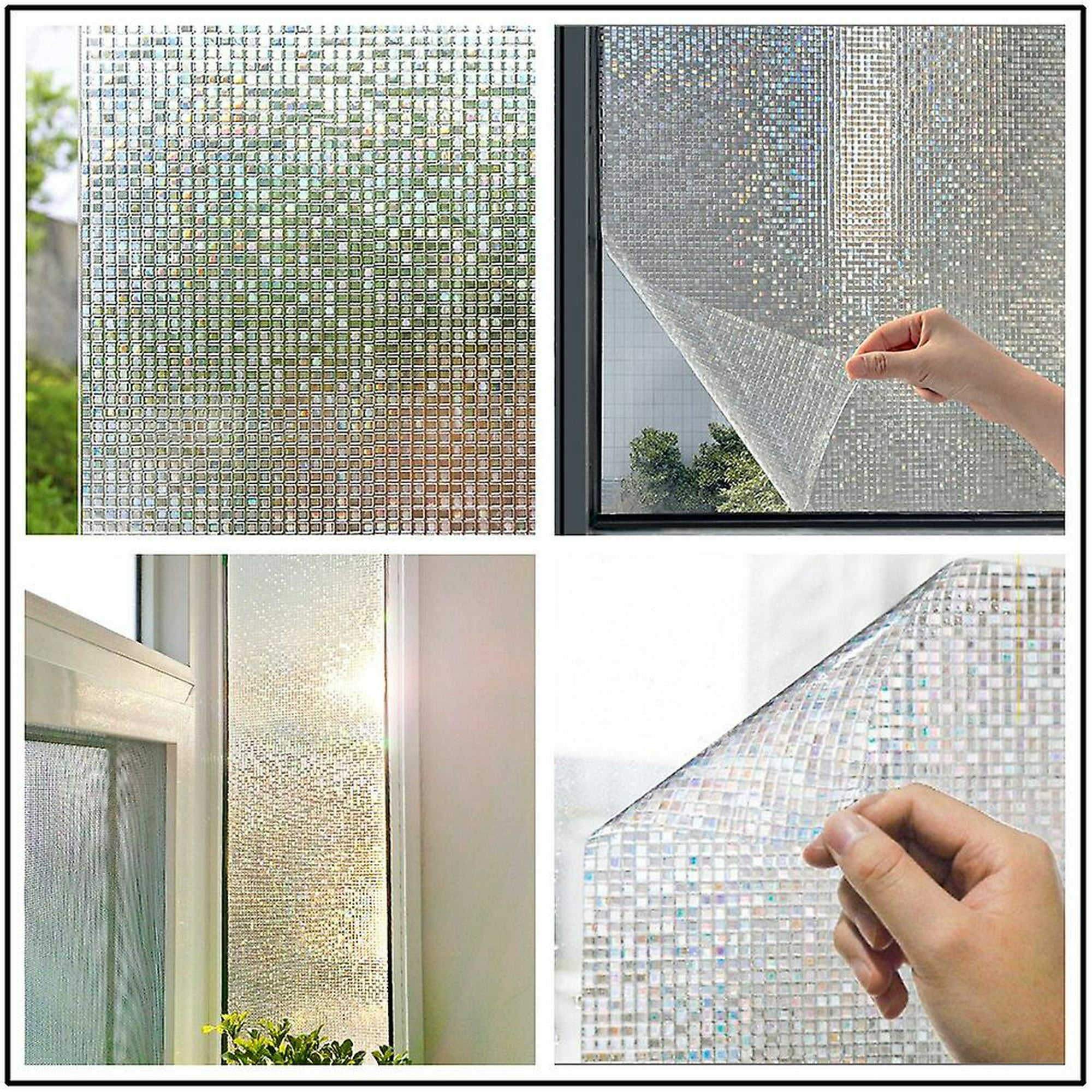 Película de privacidad para ventana, de vidrio estático, vinilo 3d