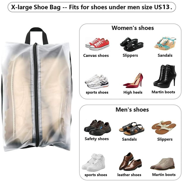 Bolsas de zapatos de viaje, bolsa de almacenamiento de zapatos portátil  impermeable con asa para hombres y mujeres, Nylon-8 colores