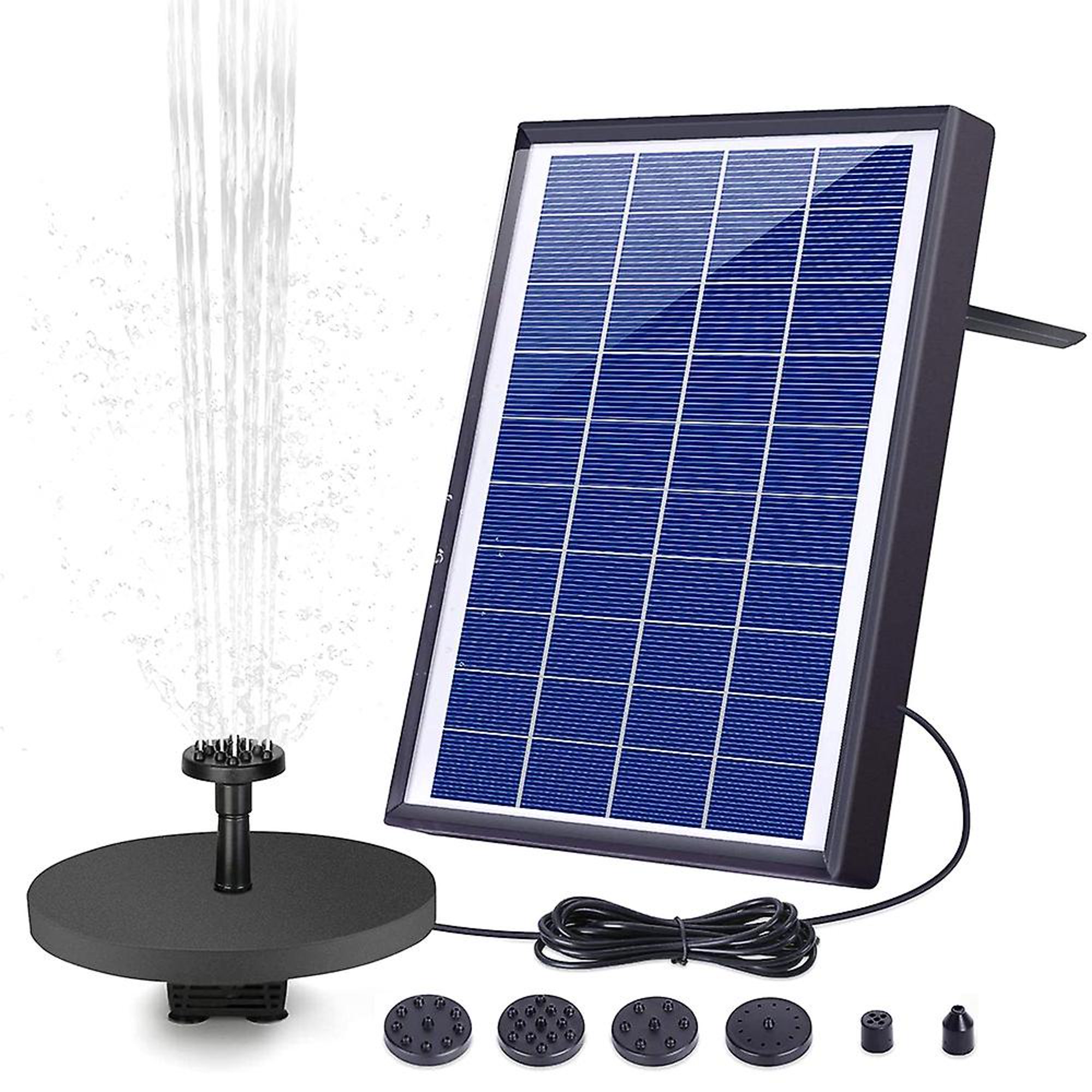 Kit de riego de Fuente Solar, bomba de energía Solar para piscina,  estanque, cascada sumergible al aire libre, Panel Solar flotante, fuente de  agua para jardín