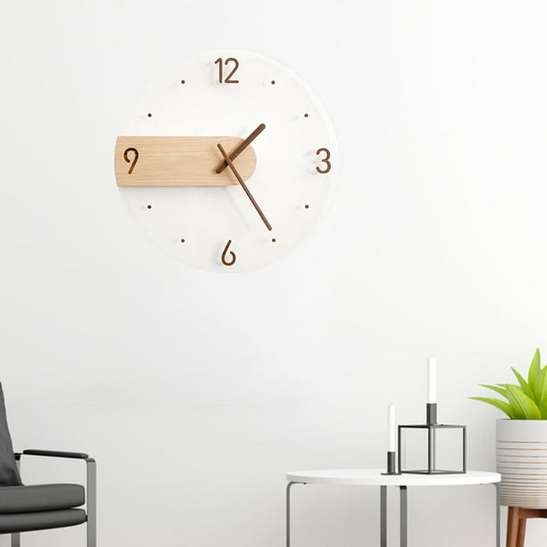  Reloj de pared con péndulo, moderno y único reloj de pared de  gran tamaño, funciona con pilas, silencioso, sin tictac, para salones,  cocinas, oficinas, hoteles (tamaño: 19.7 x 23.6 in) 