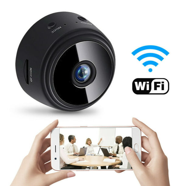 Paquete de 2 cámaras espía inalámbricas ocultas WiFi con visión remota,  cámara oculta negra con vista superior y cámara oculta blanca con vista