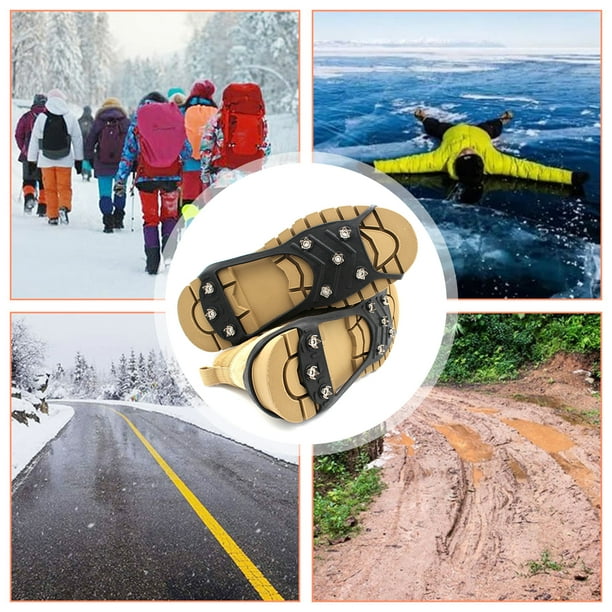 Crampones para niños, tacos de tracción para caminar sobre hielo y nieve en  invierno, 1 par