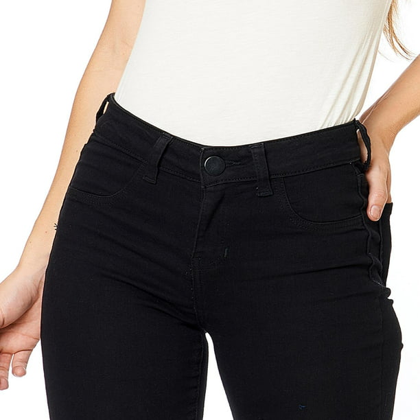 Pantalón Dama Mujer Jeans Básico Skinny Negro Casual Comodo negro 5  Incógnita 110050