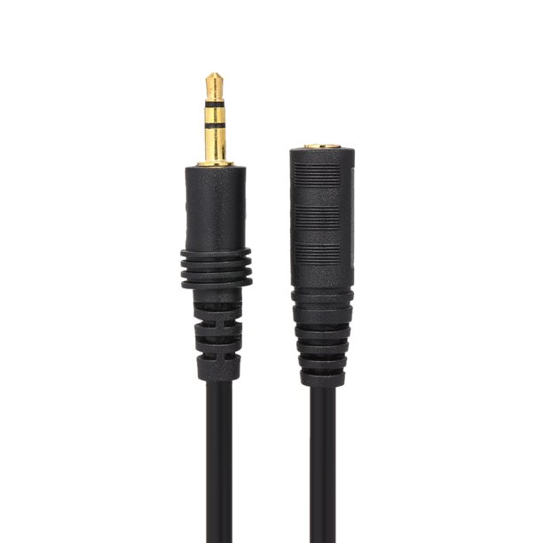 Cable de audio estereo jack 3.5 macho a jack 3.5 hembra 5 M Blanco