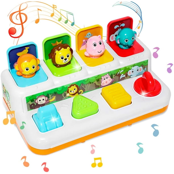  Juguetes para bebés de 6 a 12 meses, mesa de actividades  musicales para niños pequeños de 1 a 3 años, juguetes de aprendizaje  temprano, juguetes de bebé de 12 a 18