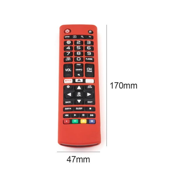 Funda protectora de silicona para mando a distancia para LG TV AKB75095307  (rojo) Universal Accesorios Electrónicos