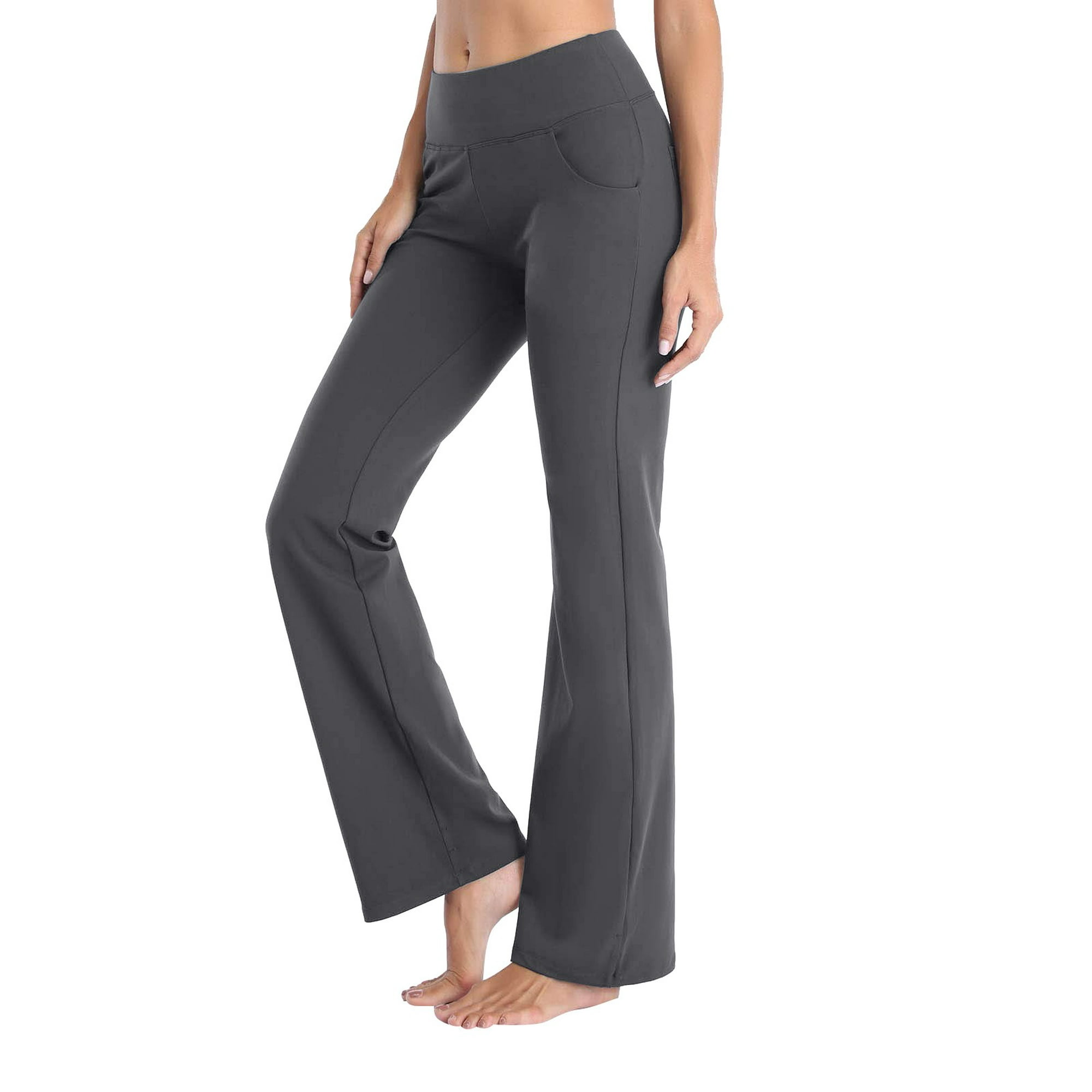 Gibobby Yoga pants mujer Pantalones de yoga con bolsillos, pantalones de  entrenamiento de cintura alta para mujer, pantalones de trabajo,  pantalones(Caqui,CH)