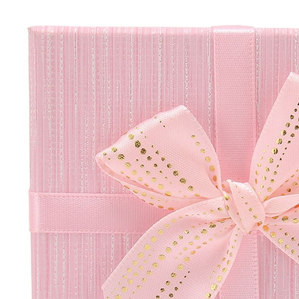 Caja de regalo rosa mejorada de 3 piezas de 9.5 x 7 x 4 pulgadas, caja de  regalo resistente con tapa para embalaje de regalo, cajas de almacenamiento