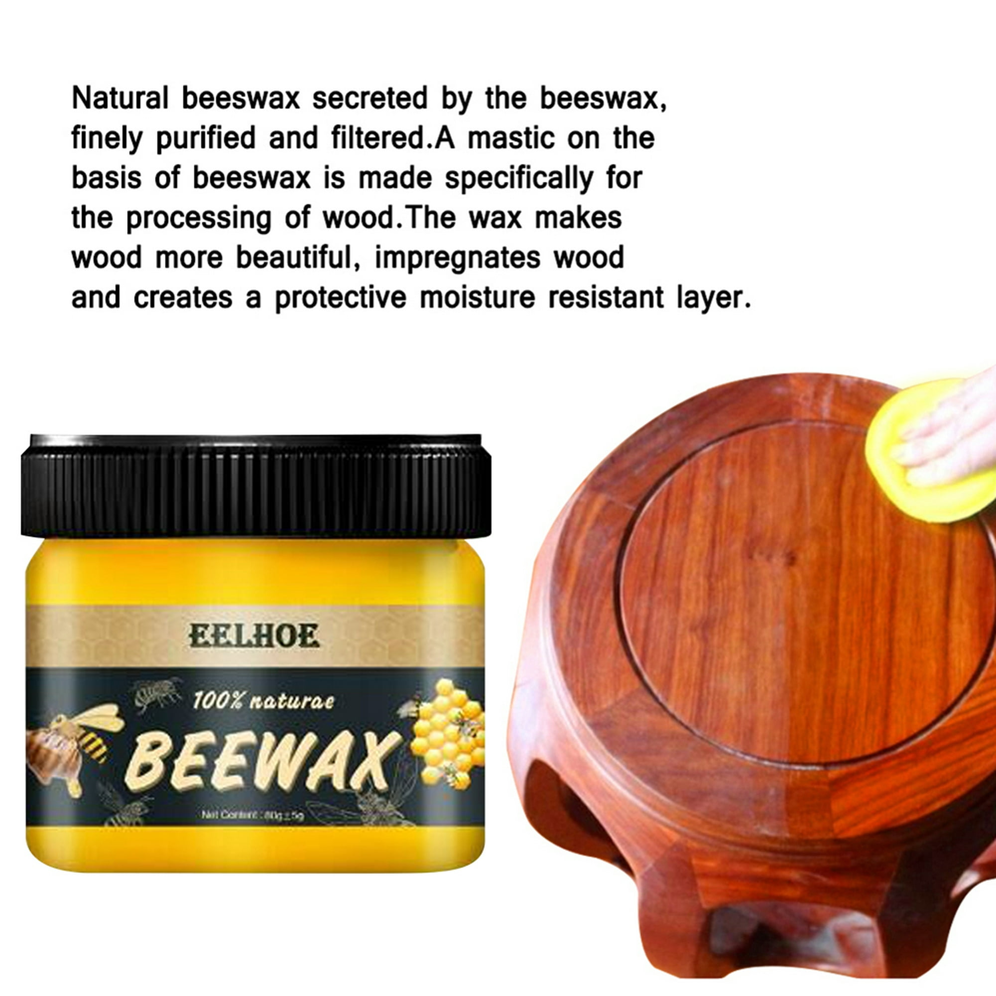 80g Beewax polaco crema miel cera jabón proteger muebles de madera