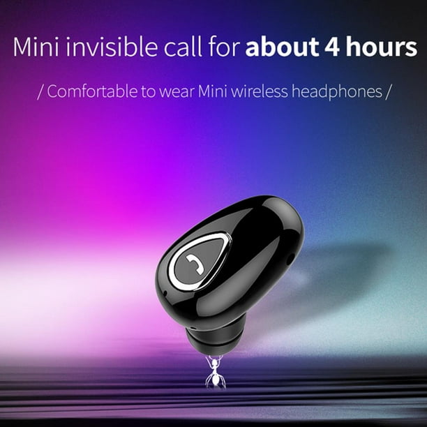 Mini Bluetooth 4.1 Auriculares inalámbricos invisibles Auriculares  intrauditivos con micrófono Bluetooth negro Sunnimix Auriculares estéreo  pequeños