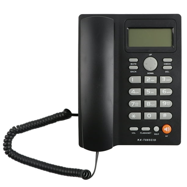 Teléfono fijo con cable, teléfono residencial con cancelación de ruido, con  doble interfaz para conectar un teléfono y regleta de alimentación