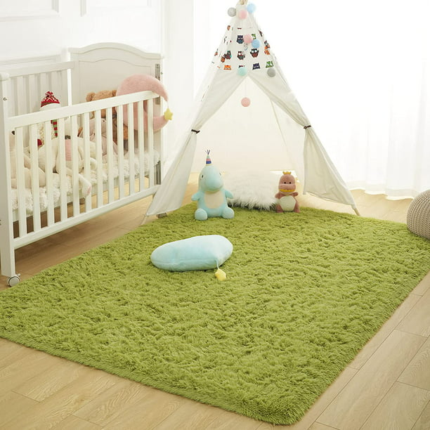 Alfombras ovaladas y esponjosas, alfombras infantiles modernas en áreas  roncas de peluche, dormitorios súper cómodos y encantadores alfombras de  jardín de infantes, alfombras infantiles, habitaci YONGSHENG