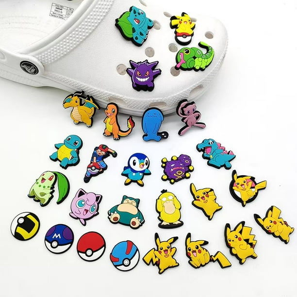 Lindo jibz Dibujos Animados Pokémon croc charms Pin DIY Accesorios Zapato  Decorar Zapatillas Sandalias Hebilla Zuecos Regalos Para Niños