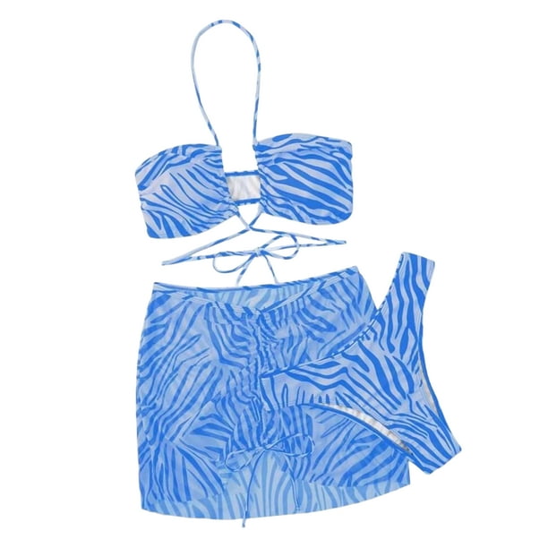 Vestido De Baño Azul Falda Mujer – Los Tres Elefantes Tienda Online