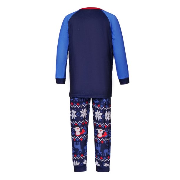 Pantalones De Camisa De Otoño Conjunto de pijama familiar de 2 piezas con  cuello redondo estampado azul para padres e hijos traje diario Ygjytge Papá  Azul S para Hombre