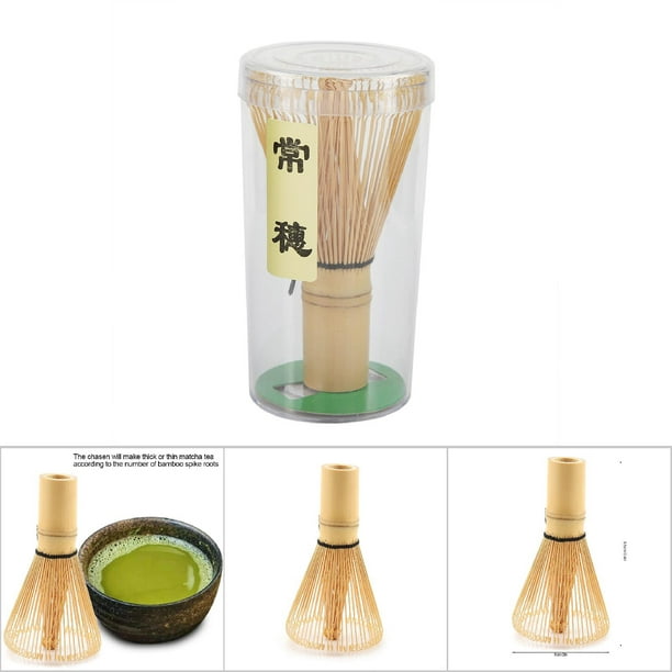 Batidor de té de bambú natural Chasen Preparación de cepillo de polvo  Matcha Herramienta (80 puntas)