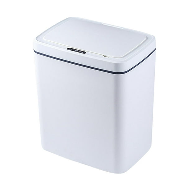 Papelera Cocina Eléctrico Cubo de basura de inducción inteligente Cubo de basura  automático Cubo de basura eléctrico (Blanco)