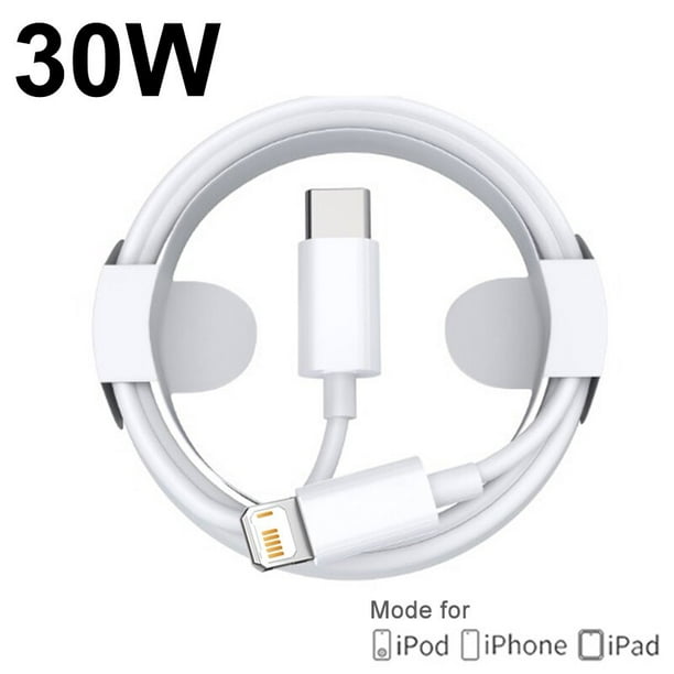 Cable USB tipo C de carga rápida, Cable Lightning para Apple iPhone 14, 13,  12, 11, 30W, PD, Original, accesorios para teléfono