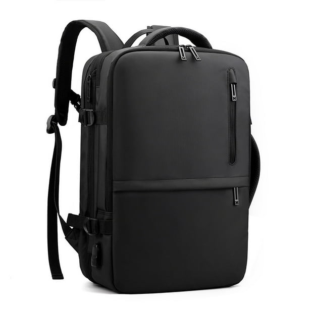  Mochila para portátil con puerto de carga USB, resistente al  agua de 15.6 pulgadas (15.6 pulgadas, negro)