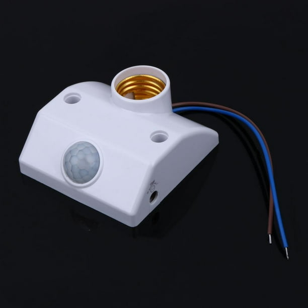 3x E27 220V Sensor de movimiento infrarrojo Interruptor de soporte de  lámpara de luz automático Nuevo