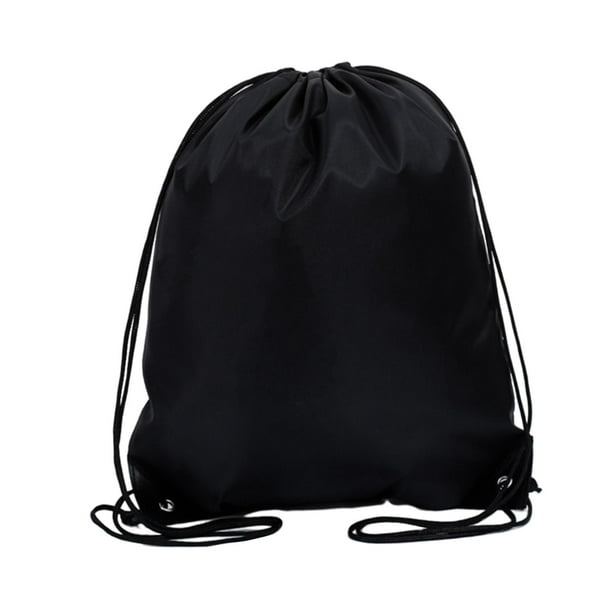 Mochila deportiva con cordón, bolsa de gimnasio con compartimento para  zapatos, bolsa trasera impermeable con cordón para hombres y mujeres, Negro  -