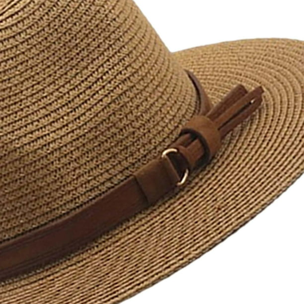 Sombreros de paja para hombres y sombreros para el sol de Panamá,  protección para pya, para niña visera para el sol, sombrero , beige 2 Colco  Sombrero Ala Ancha Paja