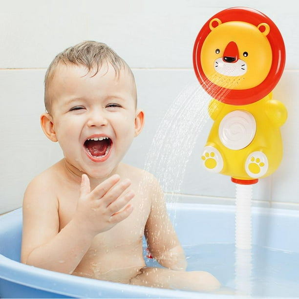 KidStation® - Juguetes de baño para bebés de 1 a 3 años, niños de 3 a 4  años - Juguetes de bañera de león con espumador de burbujas + 3 tortugas