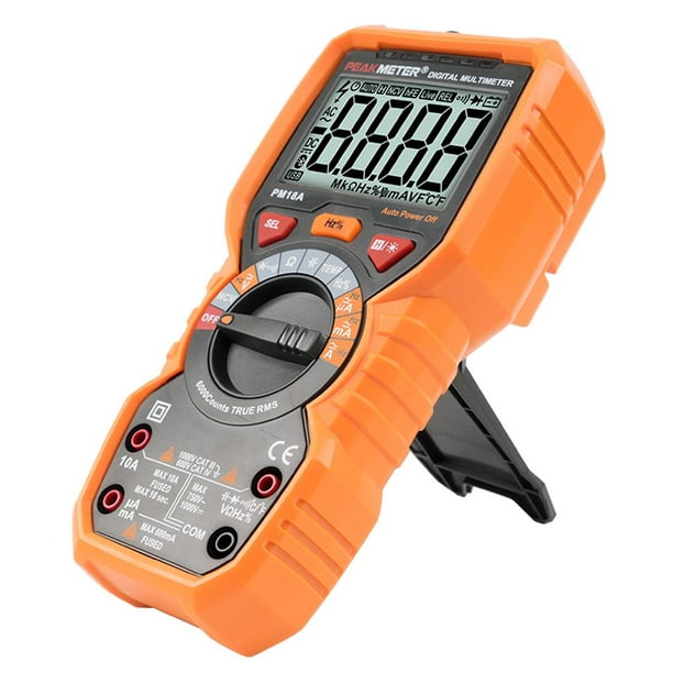 SZ08 multímetro digital almacenamiento ultrafino profesional multímetro  auto voltímetro AC DC 220V resistencia Handhold probadores - naranja
