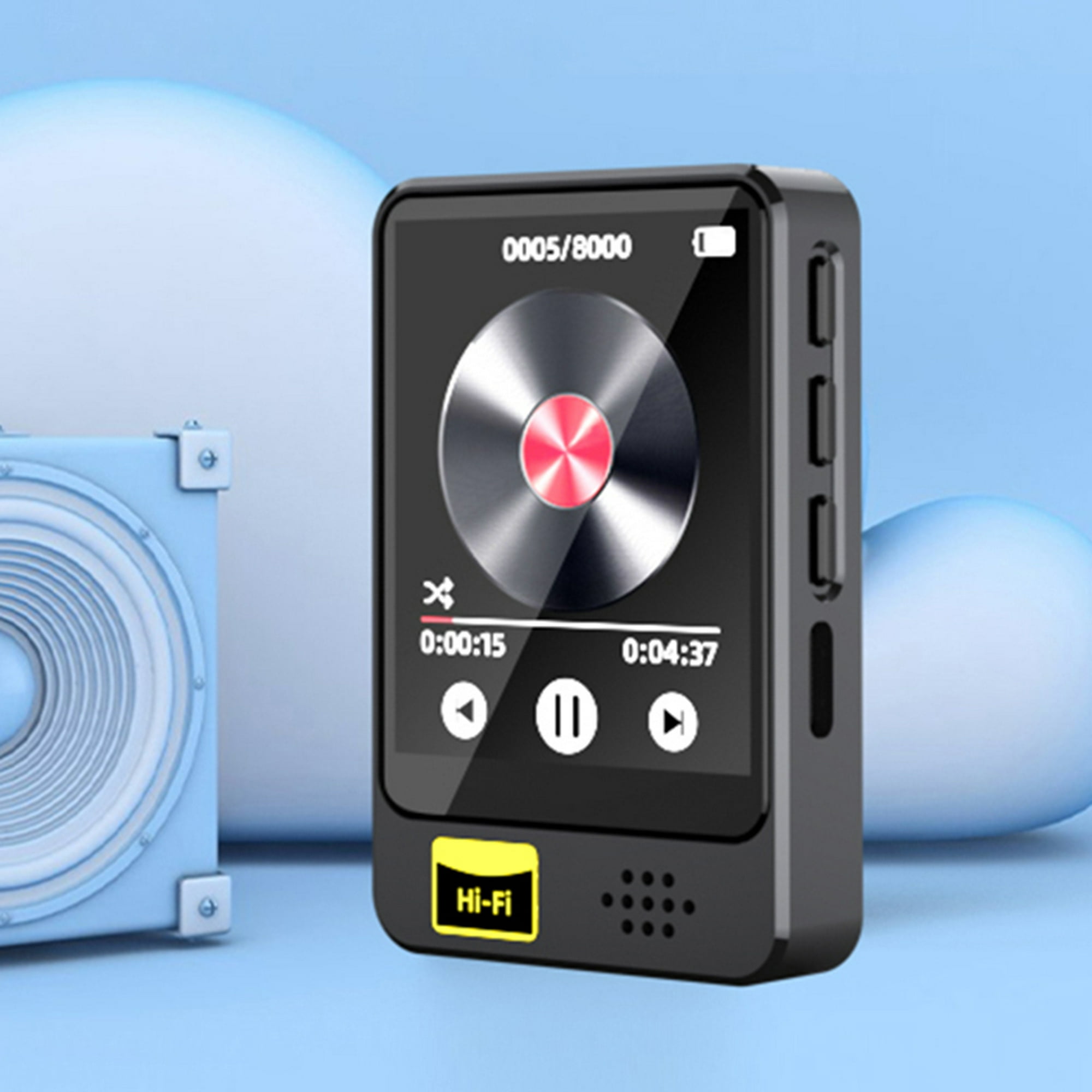Reproductor de MP3 de 32 GB con Bluetooth 5.0, pantalla táctil completa MP3  y reproductor de MP4, reproductor de MP3 para niños, altavoces portátiles