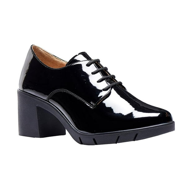 Zapatos Mujer Ancho Charol Negro Casual Formal negro 25 040DE0 | Walmart en línea