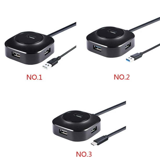 Cargador USB de 24 W y 4 puertos para dispositivos múltiples con  reproductor de juegos de teléfono.