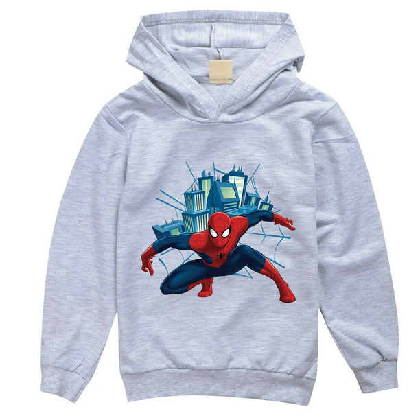 Sudadera de niño en azul marino con estampado Spiderman