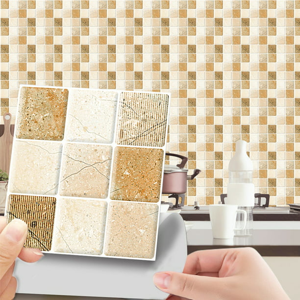 Vinilos adhesivos para azulejos - Vinilo autoadhesivo para azulejos de  cemento - Mosaico para azulejos de baño y cocina - Azulejos adhesivos para  pared de azulejos TUNC Sencillez