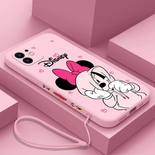 Funda de teléfono con cuerda líquida para Apple iPhone 14, 13, 12 Mini, 11  Pro, XS, MAX, XR, X, 8, 7, 6S, SE Plus, Mickey, Minnie Mouse, Love, Capa  Core Fivean unisex