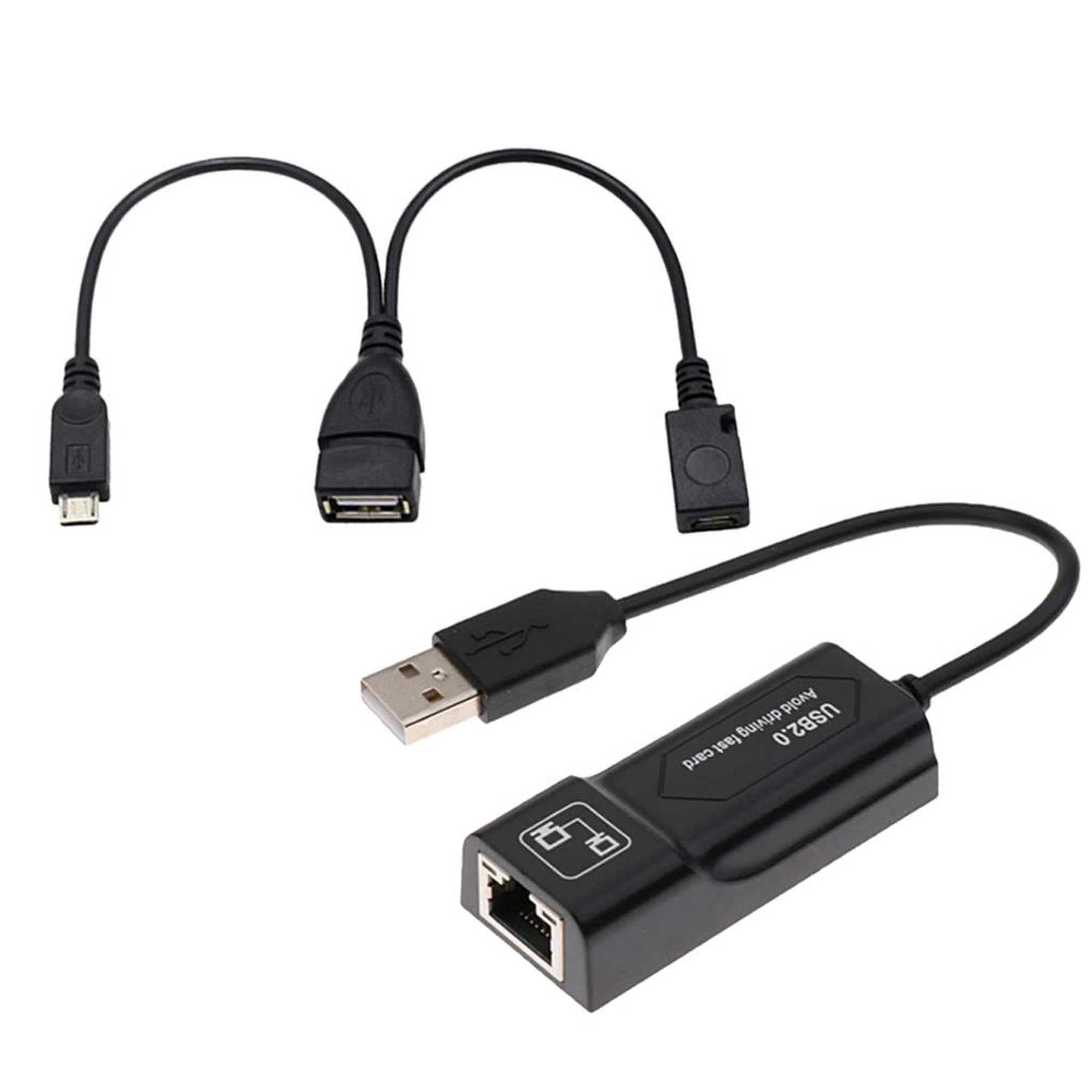 Adaptador Micro-USB Ethernet Tarjeta De Red A 100M Para 4K Fire TV Stick  Switch Router