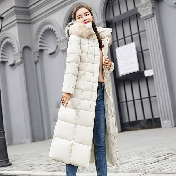 Abrigo acolchado de algodón con capucha para mujer, chaqueta de plumón,  Parka gruesa y cálida con
