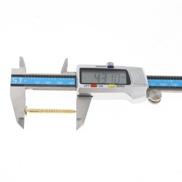 Calibrador digital 0-6/150mm herramienta de medición de calibre Vernier de  acero inoxidable con pantalla LCD grande, conversión en pulgadas/métrica