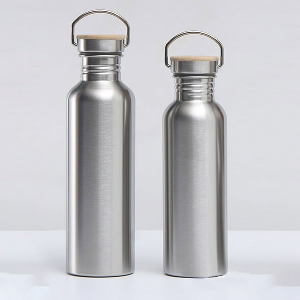 Botella de agua térmica deportiva grande con asa y tapa de acero  inoxidable, mantiene el frío, reutilizable, a prueba de fugas, botella de  agua